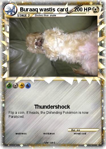 Pokemon Buraaq wastis card