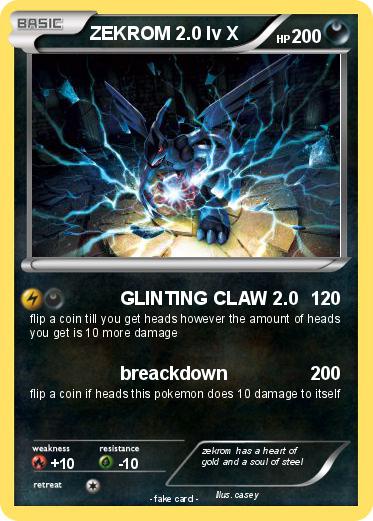 Pokemon ZEKROM 2.0 lv X