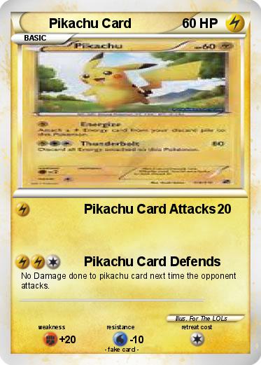 Pokemon Pikachu Card