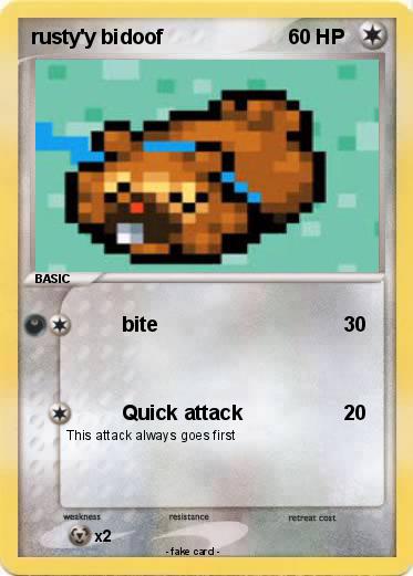 Pokemon rusty'y bidoof