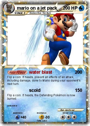 Pokemon mario on a jet pack
