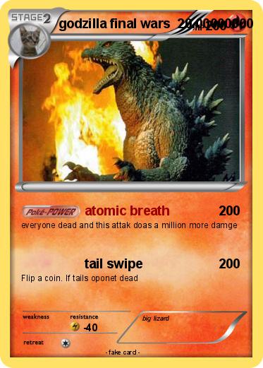 Pokemon godzilla final wars  20,00000000