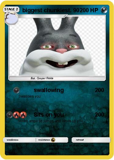 Pokemon biggest chunkiest. 90