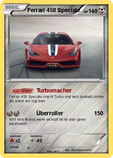 Pokemon Ferrari 458 Speciale