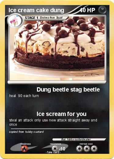 Pokemon Ice cream cake dung