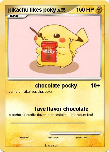 Pokemon pikachu likes poky