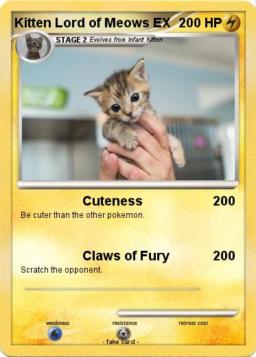 Pokemon Kitten Lord of Meows EX