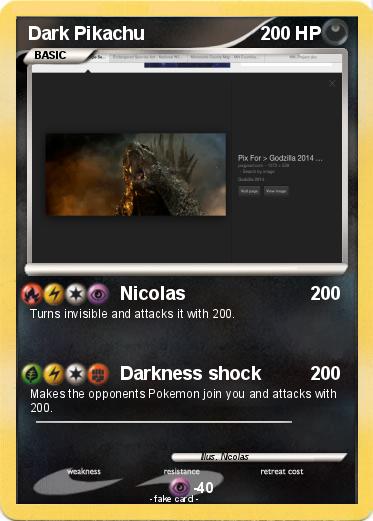 Pokemon Dark Pikachu