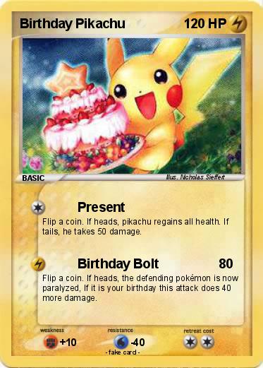 Pokemon Birthday Pikachu