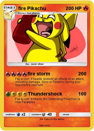 Pokemon fire Pikachu