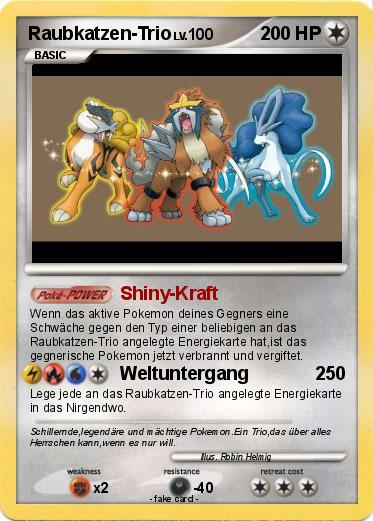 Pokemon Raubkatzen-Trio