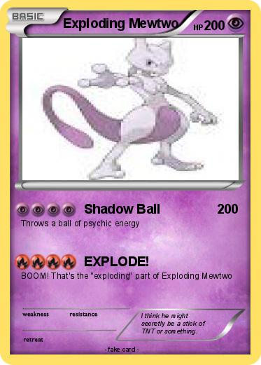 Pokemon Exploding Mewtwo