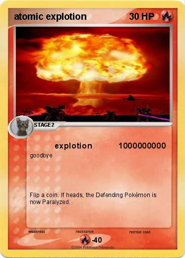 Pokemon atomic explotion