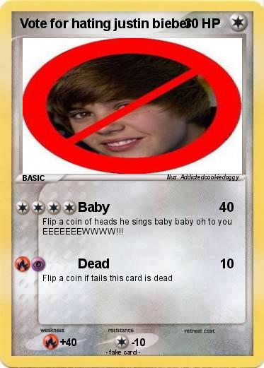 Pokemon Vote for hating justin bieber