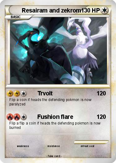 Pokemon Resairam and zekrom
