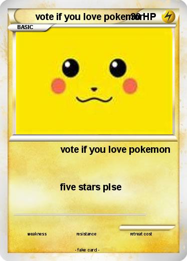 Pokemon vote if you love pokemon