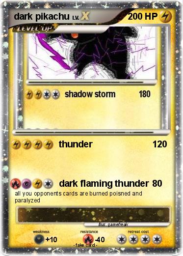 Pokemon dark pikachu
