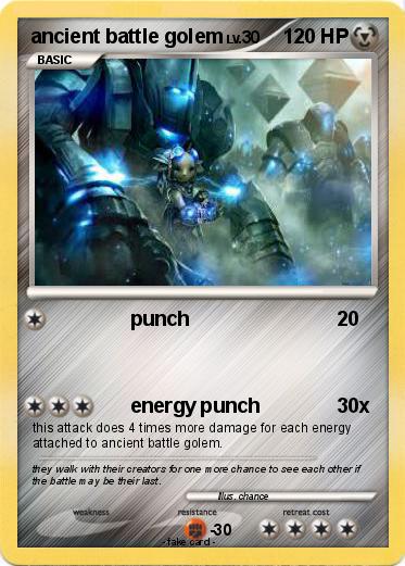 Pokemon ancient battle golem