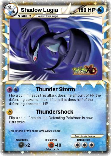 Pokemon Shadow Lugia