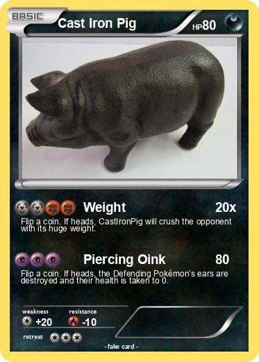 Pokemon Cast Iron Pig