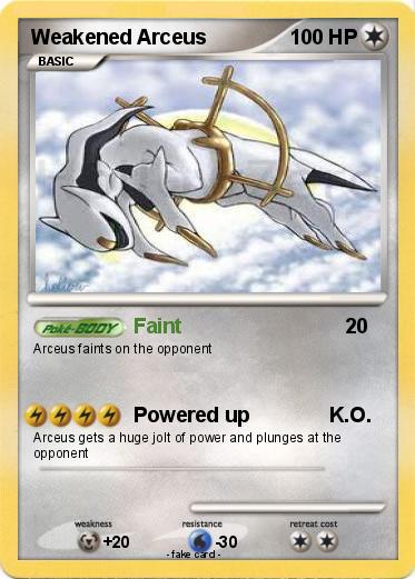 Pokemon Weakened Arceus