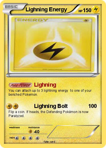 Pokemon Lighning Energy