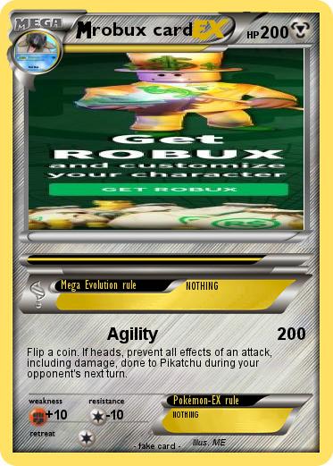 Pokemon Robux Card - 9999999999999 robux pokemon card