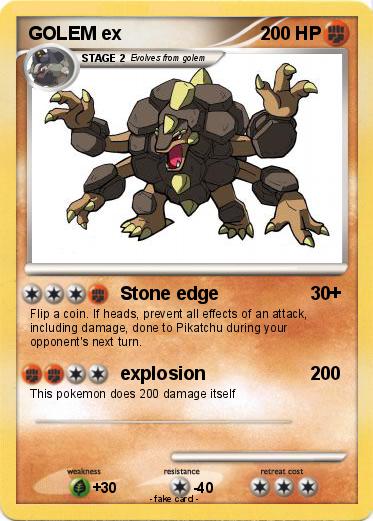 Pokemon GOLEM ex
