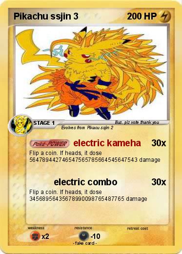 Pokemon Pikachu ssjin 3