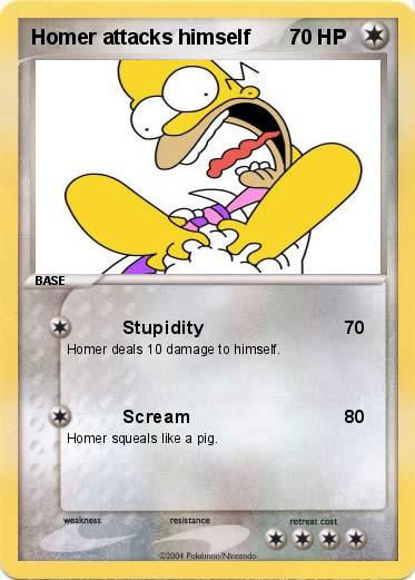 Pokemon Homer attacks himself