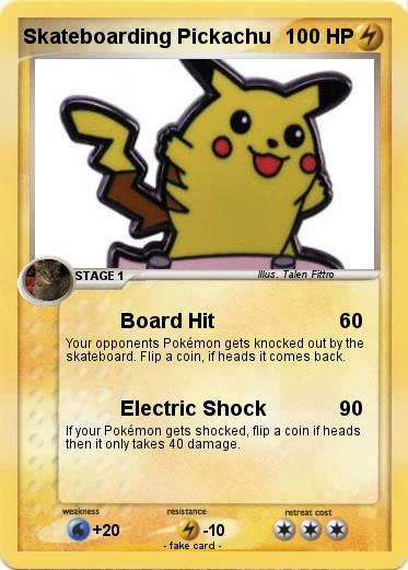 Pokemon Skateboarding Pickachu