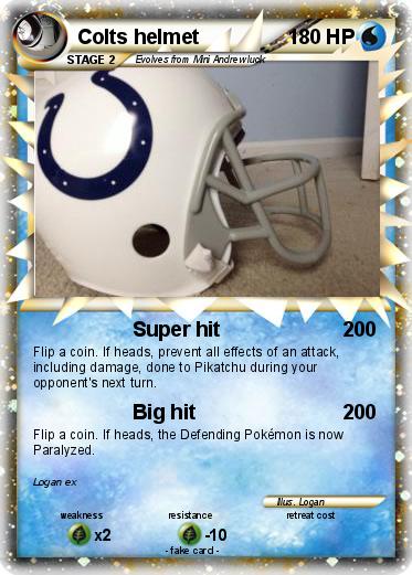 Pokemon Colts helmet