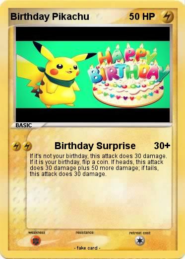 Pokemon Birthday Pikachu