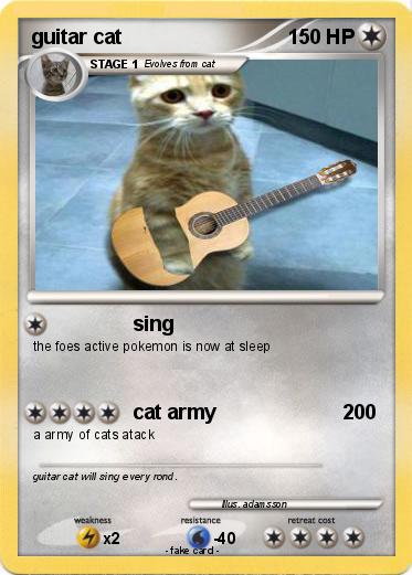 Pokemon guitar cat