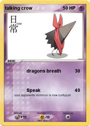 Pokemon talking crow