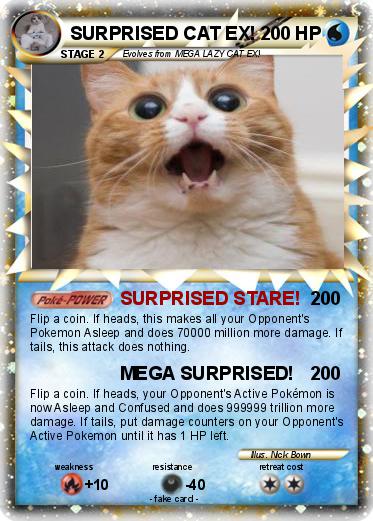 Pokemon SURPRISED CAT EX!