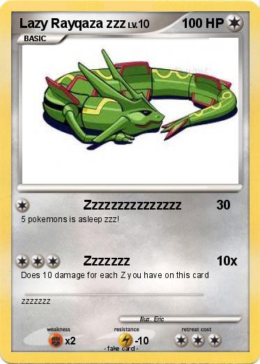 Pokemon Lazy Rayqaza zzz