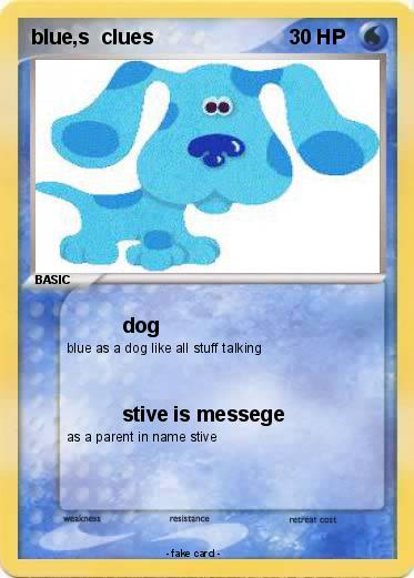 Pokemon blue,s  clues