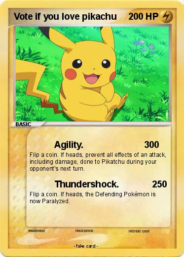 Pokemon Vote if you love pikachu