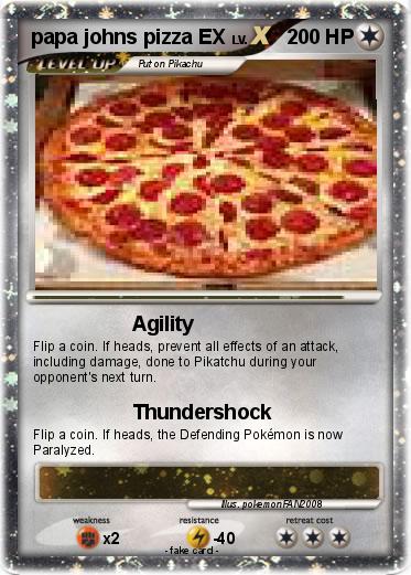 Pokemon papa johns pizza EX