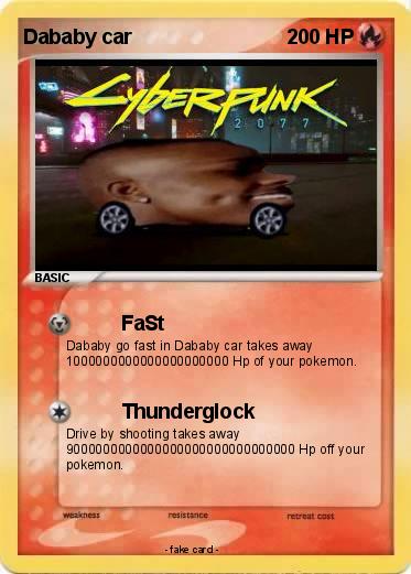Pokemon Dababy car
