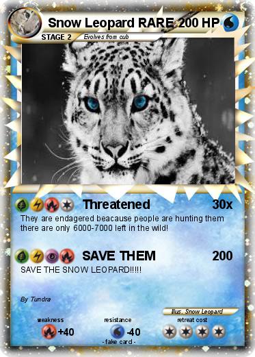 Pokemon Snow Leopard RARE Pokemon Snow Leopard RARE