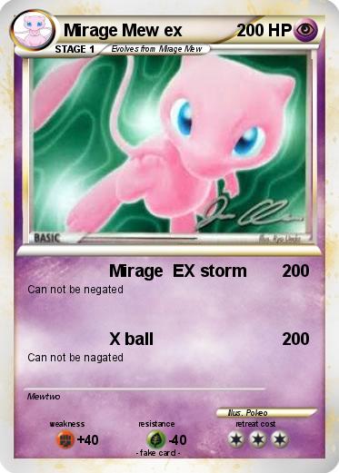 Pokemon Mirage Mew ex