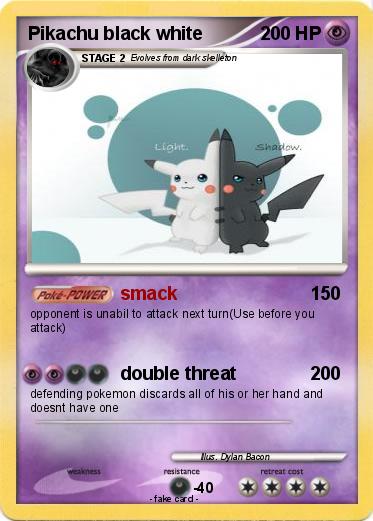 Pokemon Pikachu black white