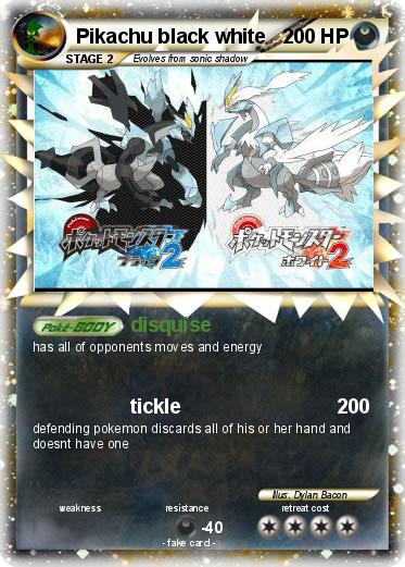 Pokemon Pikachu black white