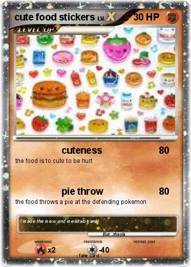 Pokemon cute food stickers