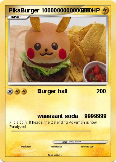 Pokemon PikaBurger 1000000000000000