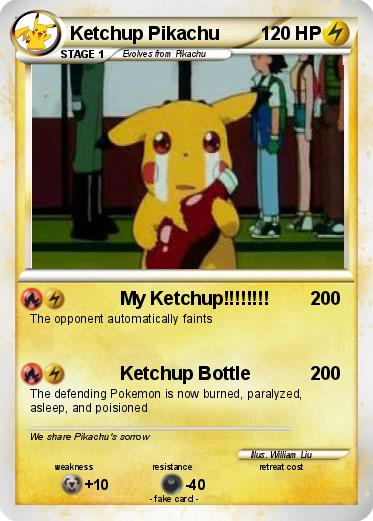 Pokemon Ketchup Pikachu