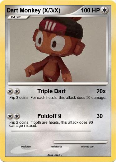 Pokemon Dart Monkey (X/3/X)