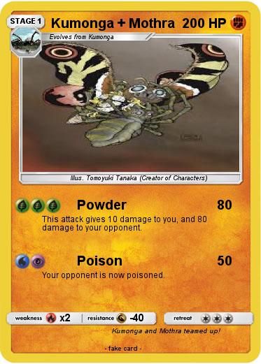 Pokemon Kumonga + Mothra